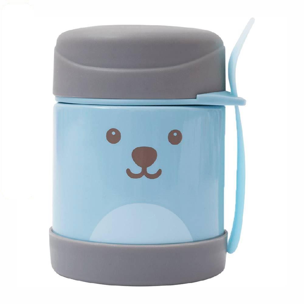 Pote Térmico Inox Infantil Com Talher 320ml Gumy Azul Buba