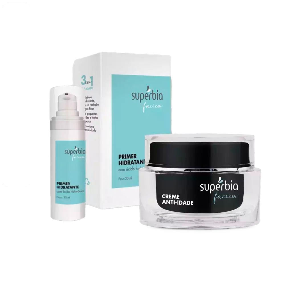 Kit Primer com Ácido Hialurônico e Creme Anti-Idade