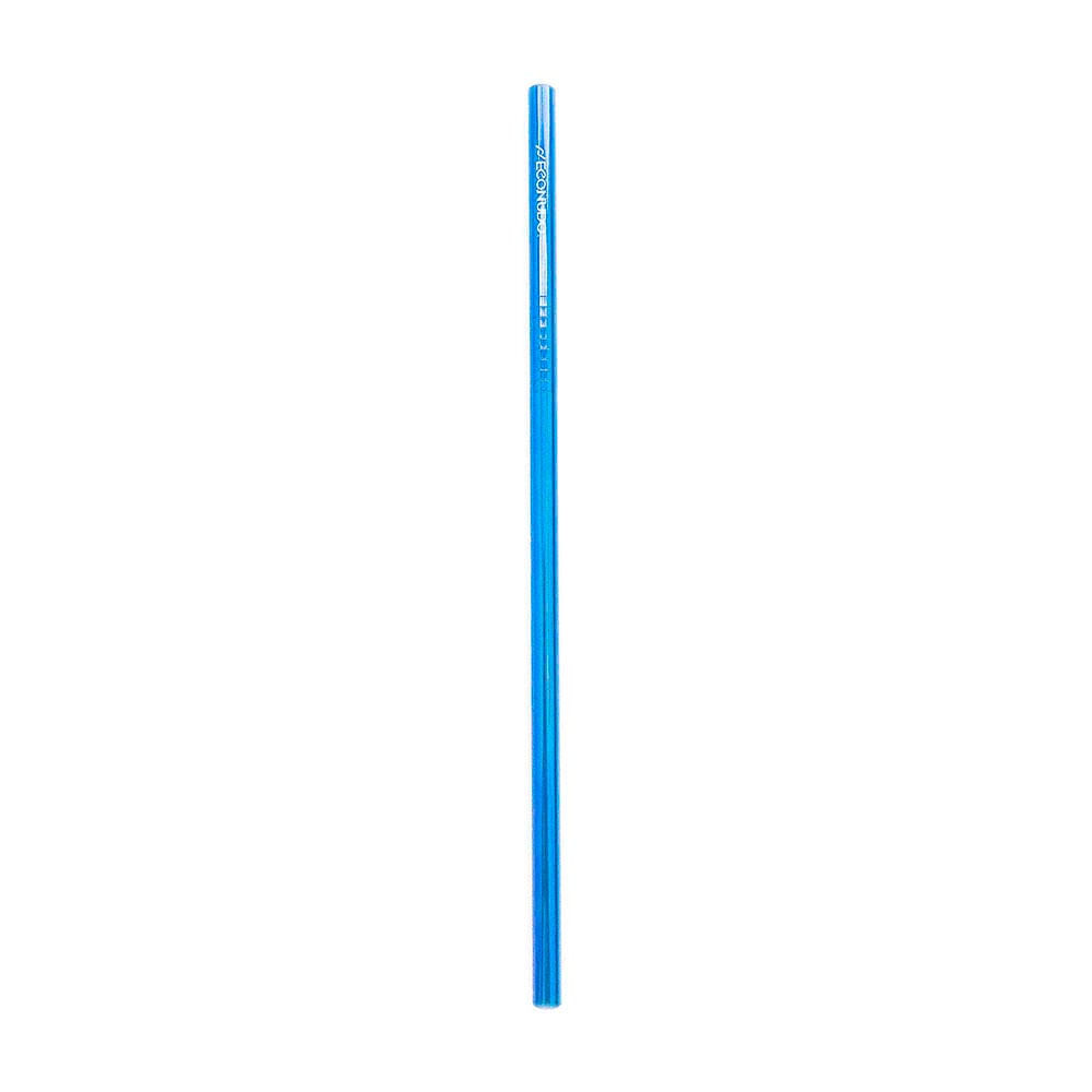 Canudo de Inox Azul Reto Reutilizável 8mm