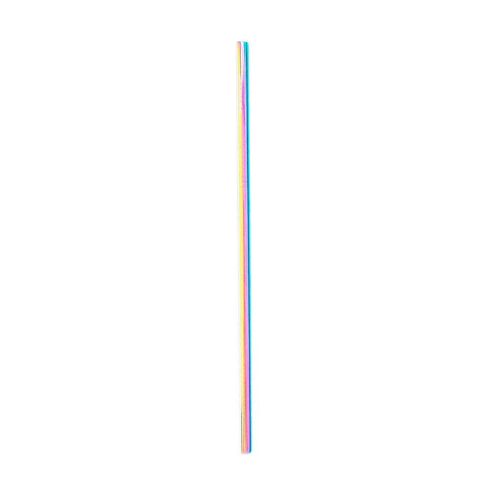 Canudo de Inox Rainbow Reto Reutilizável 8mm