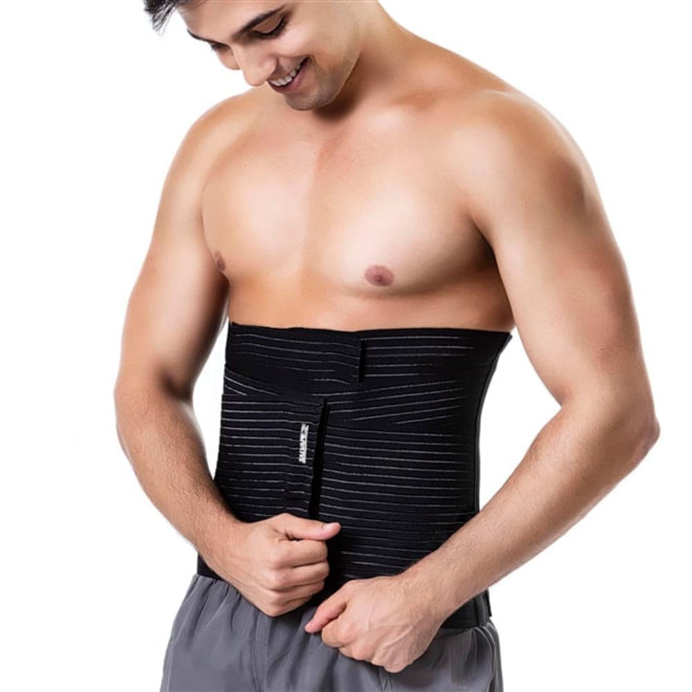 Cinta Modeladora Postural FIT Larga Preta Tamanho G SalvaPé