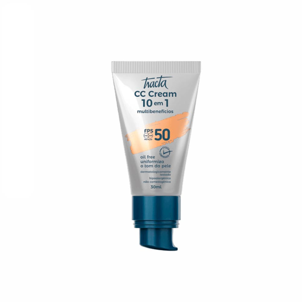 CC Cream Tracta 10 Em 1 Multibenefícios FPS50 Cor 01 30Ml