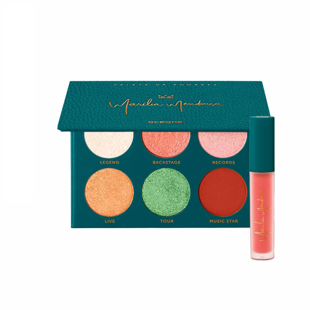 Kit Marília Mendonça By Océane Paleta De Sombras + Batom Nude