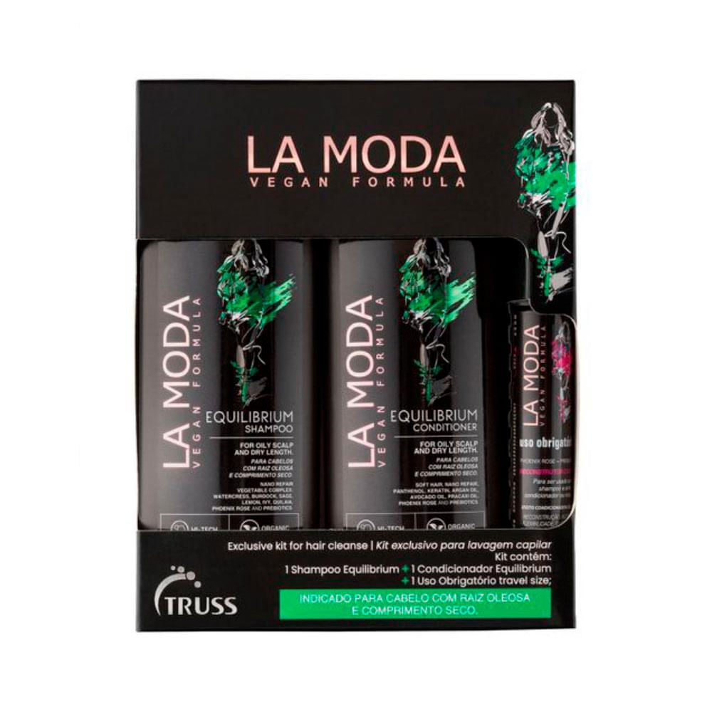 Truss Kit La Moda Equilibrium Shampoo 300ml + Condicionador 300ml + Reconstrutor 30ml
