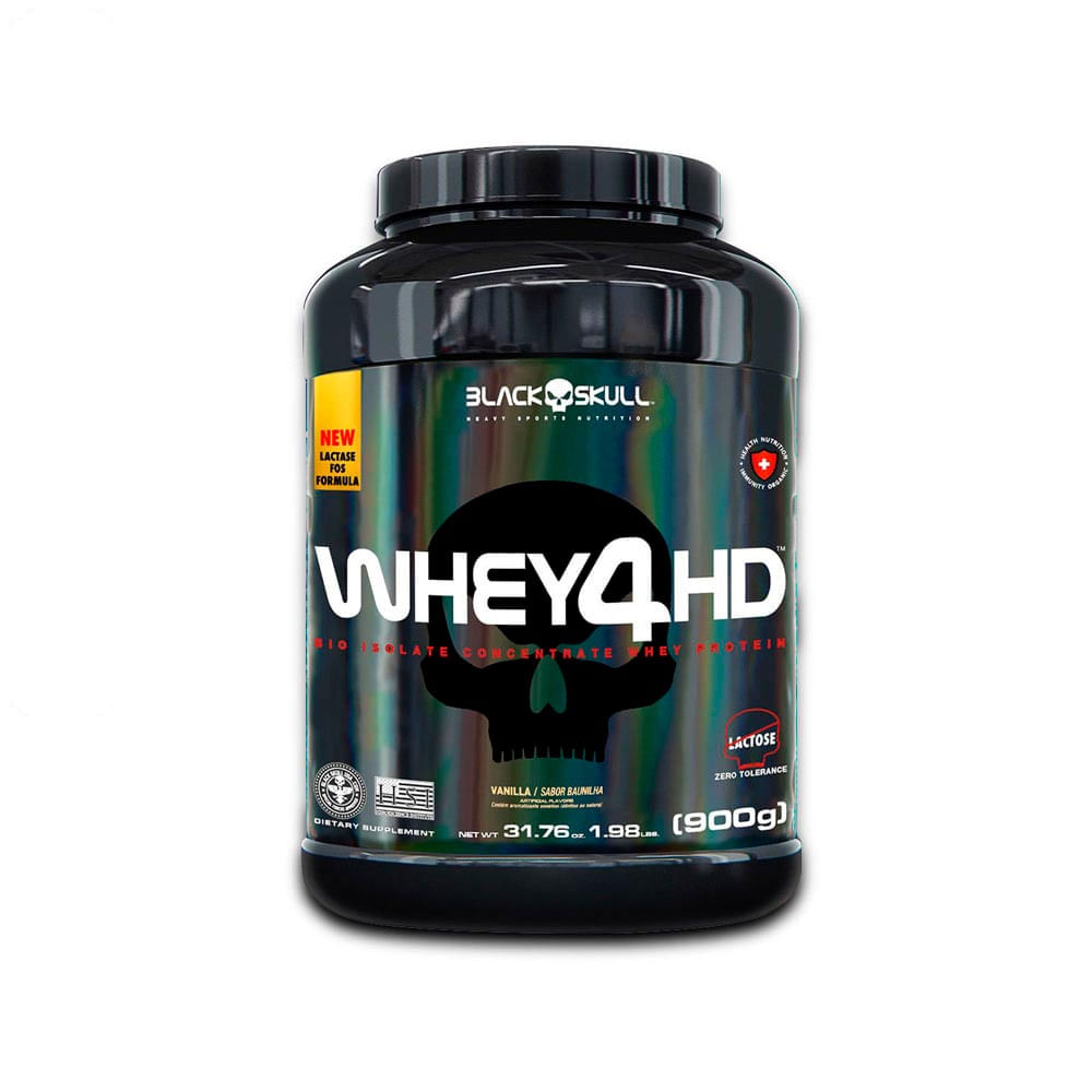 Suplemento Alimentar Whey 4HD  Black Skull 900g Baunilha