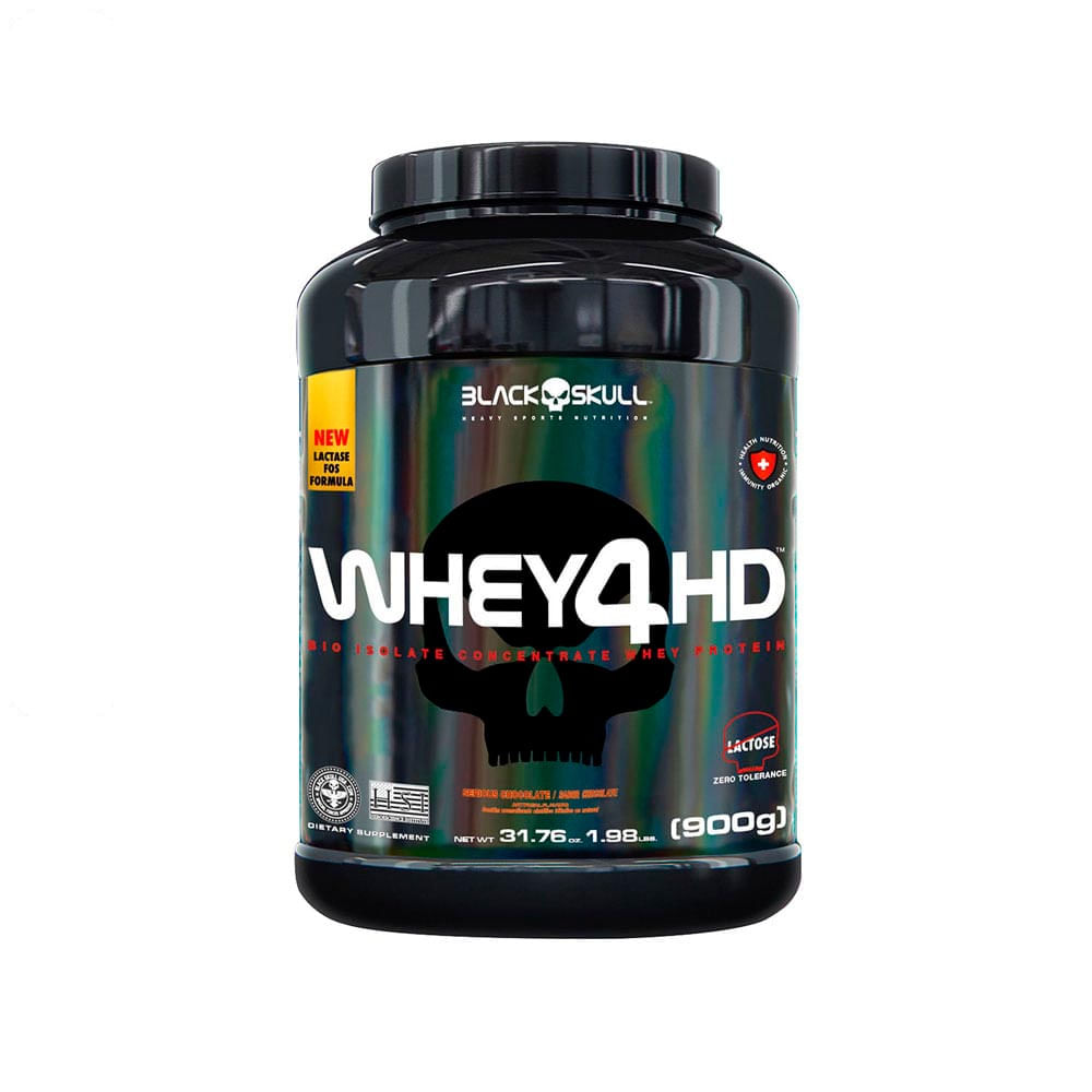 Suplemento Alimentar Whey 4HD Black Skull 900g Chocolate