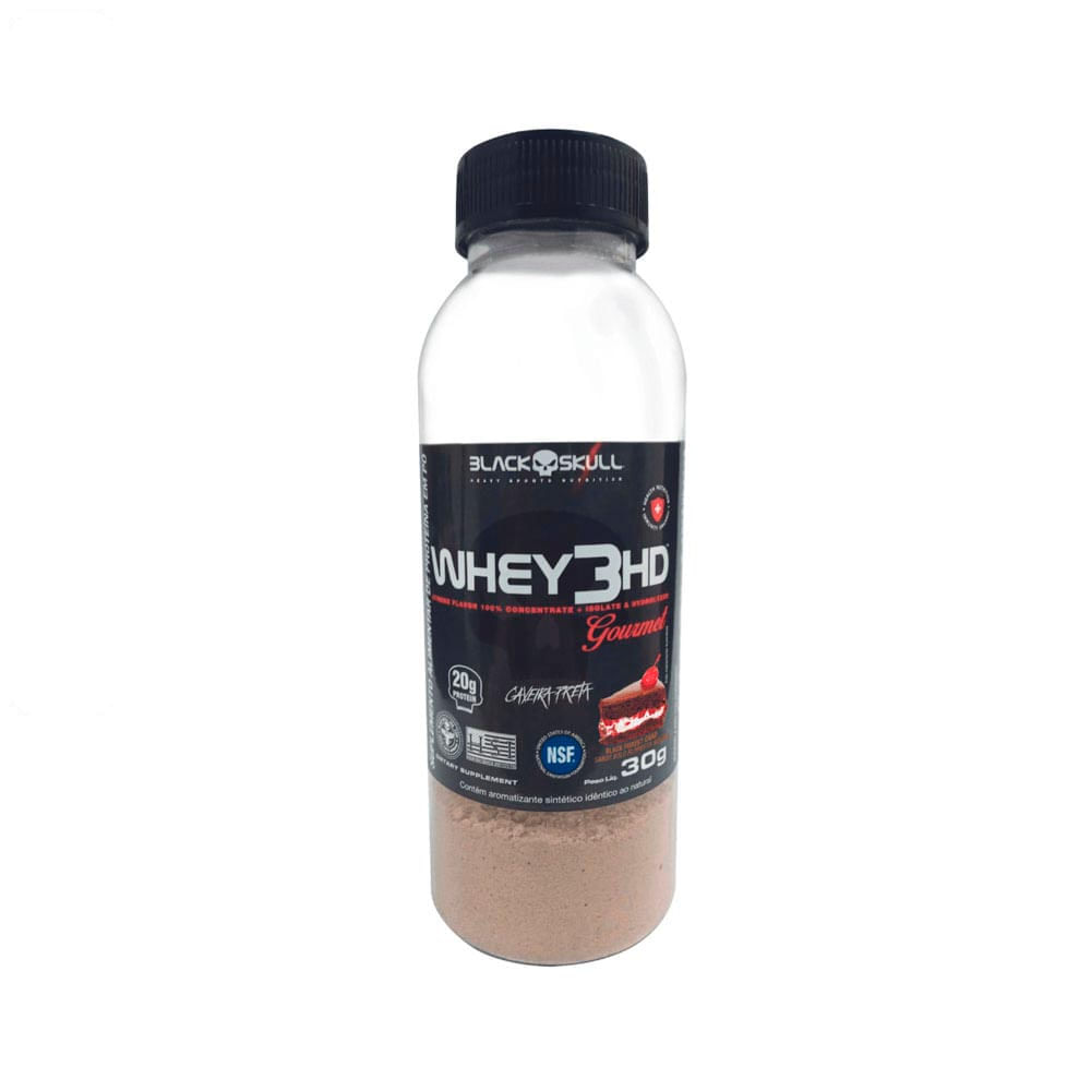 Suplemento Alimentar de Whey 3HD Gourmet Caveira Preta Floresta Negra
