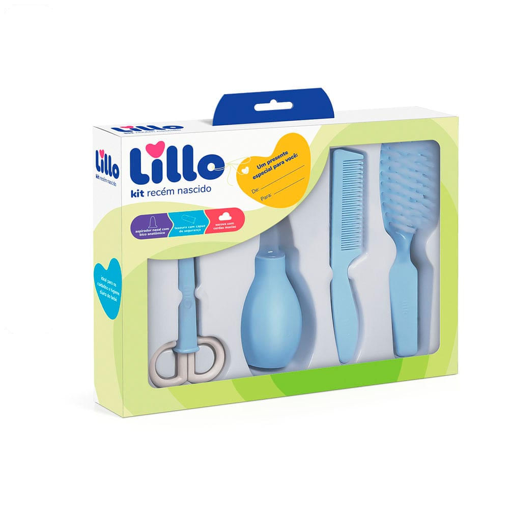 Kit De Higiene Para Recém Nascido Lillo Azul