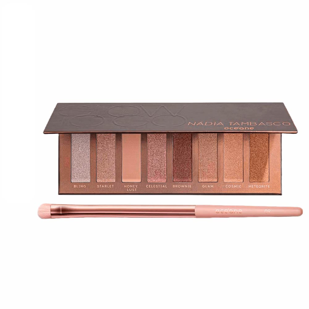 Kit Nádia Tambasco By Océane Paleta De Sombras Glow To Go + Pincel
