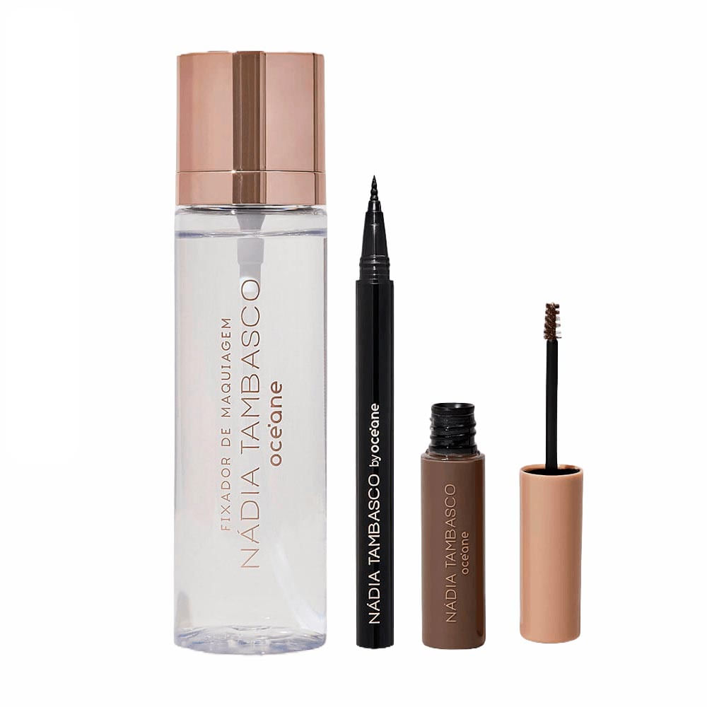 Kit Océane Máscara De Sobrancelha + Caneta Delineadora + Fixador De Maquiagem