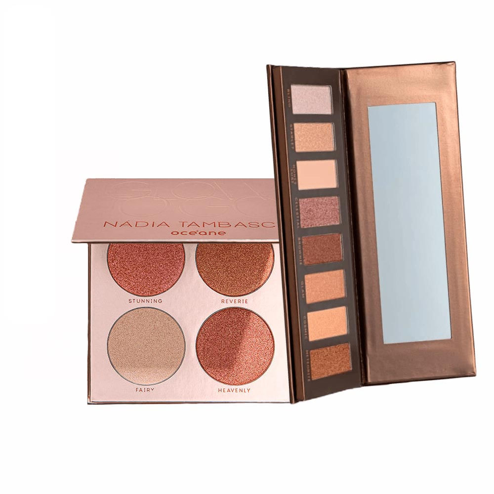 Kit Nádia Tambasco By Océane Paleta De Sombras + Paleta de Iluminador