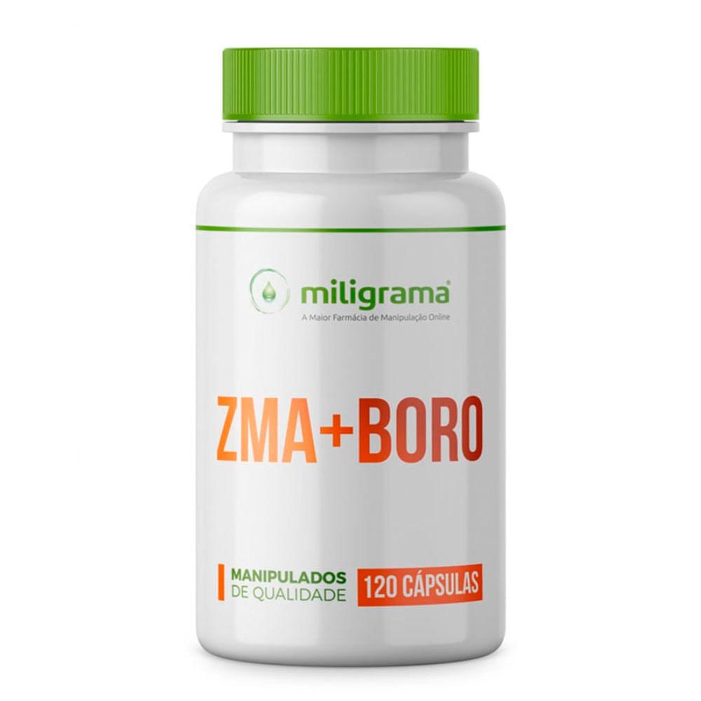 ZMA (Zinco + Magnésio +Vitamina B6) + Boro 120 Cápsulas