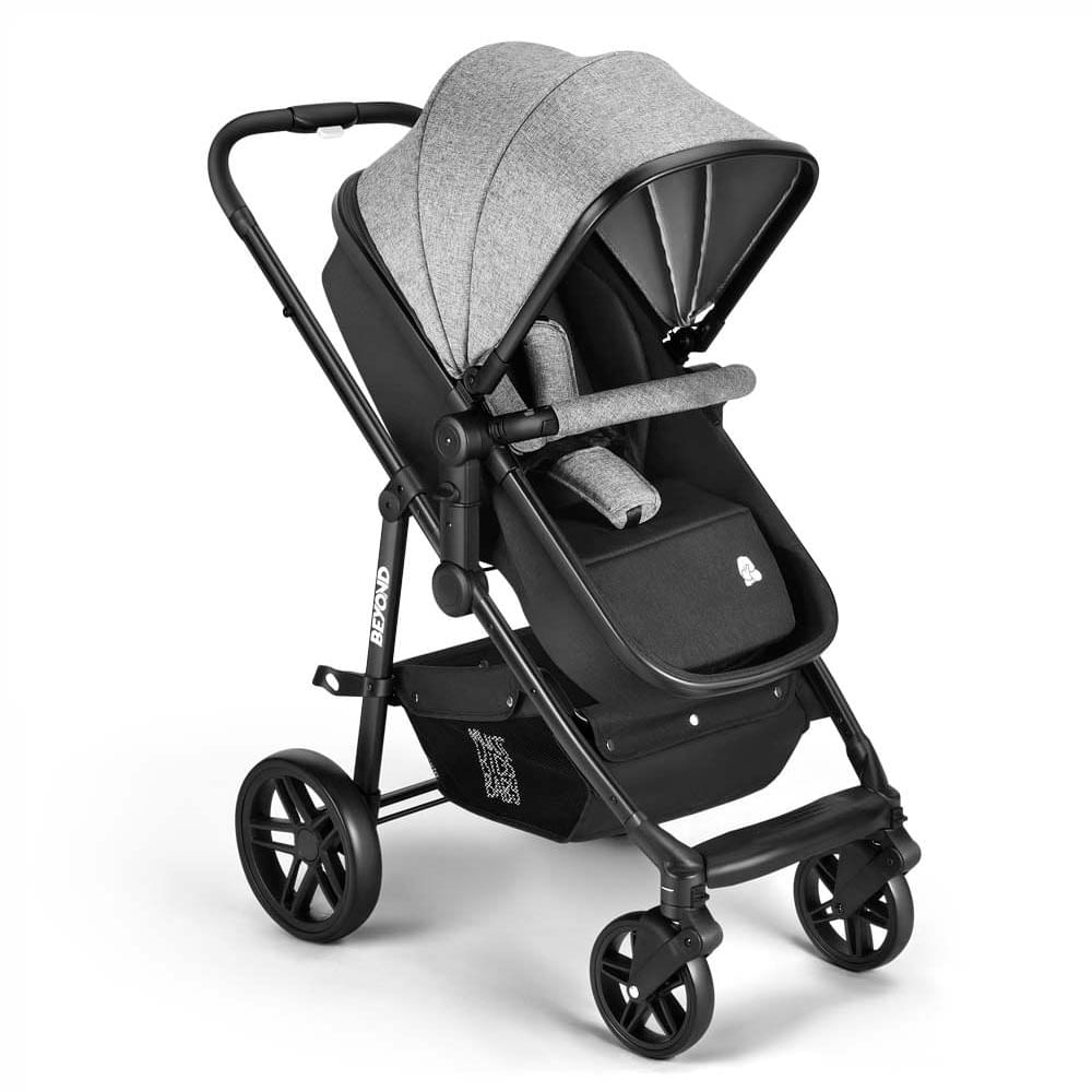 Carrinho Passeio Beyond 2 em 1 Assento Moisés 0-15kgs Cinza Multikids Baby BB429