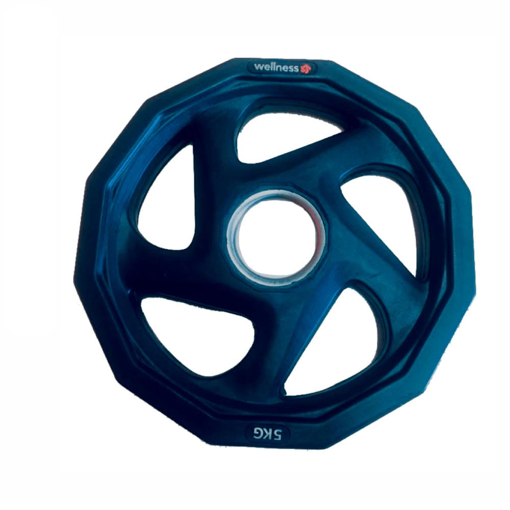 Anilha Olimpica Rubber 5 Furos de 5,00Kg - WK014