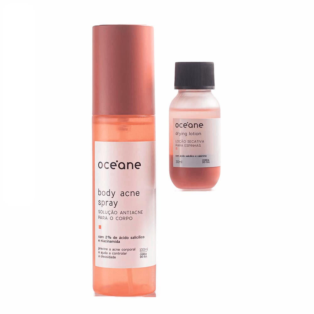 Kit Loção Secativa de Espinhas + Solução Antiacne Corporal Océane