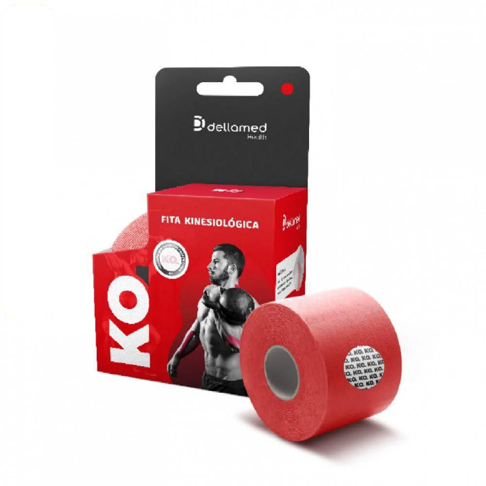 Kit Bandagem Elástica Adesiva Kinesiológica 4 unidades Dellamed