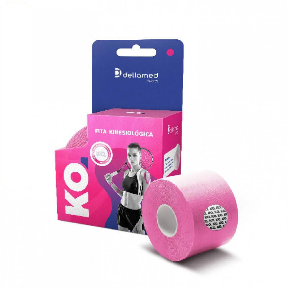 Kit Bandagem Elástica Adesiva Kinesiológica 4 unidades Dellamed