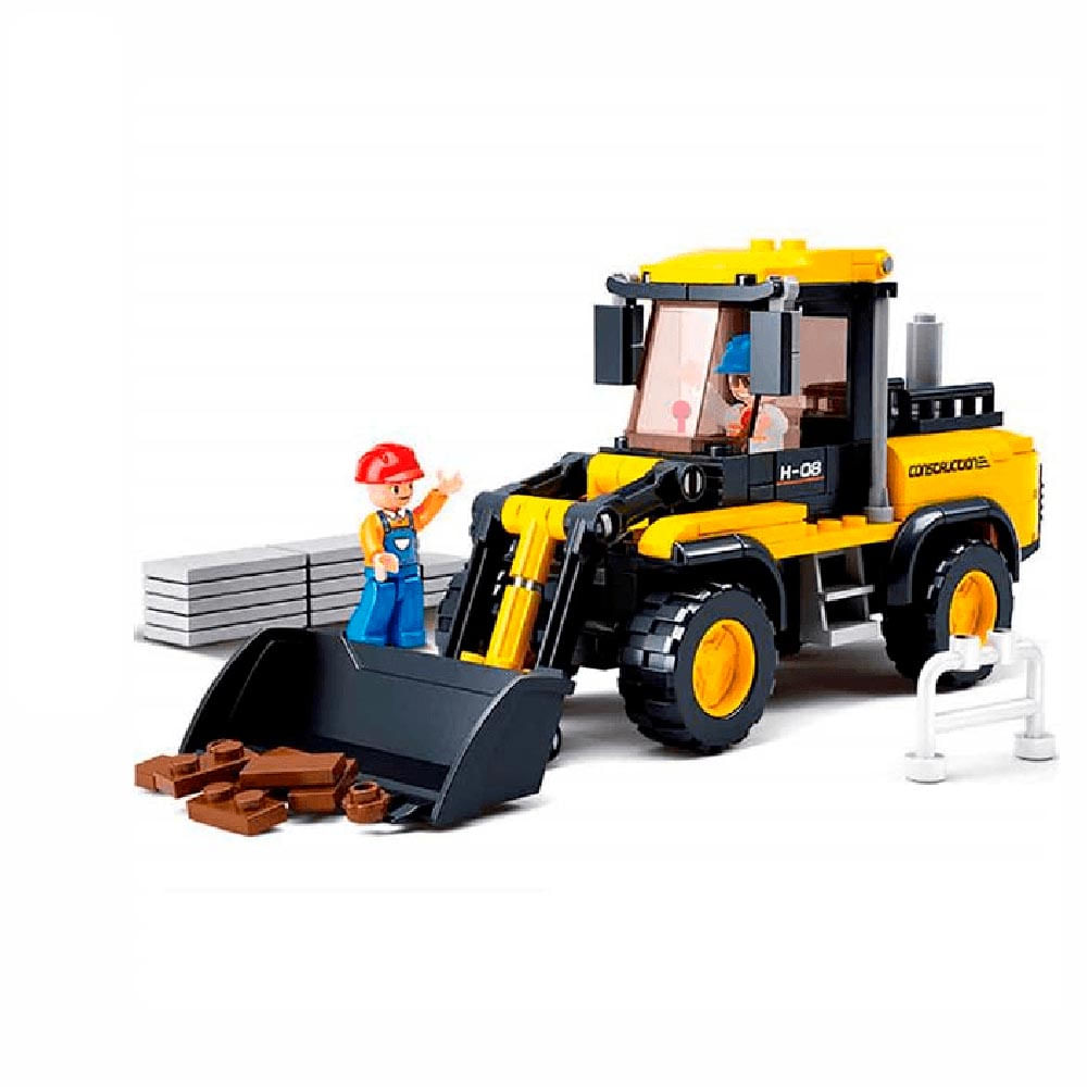Blocos De Montar Construção Empilhadeiras Colorido 212 Peças Multikids