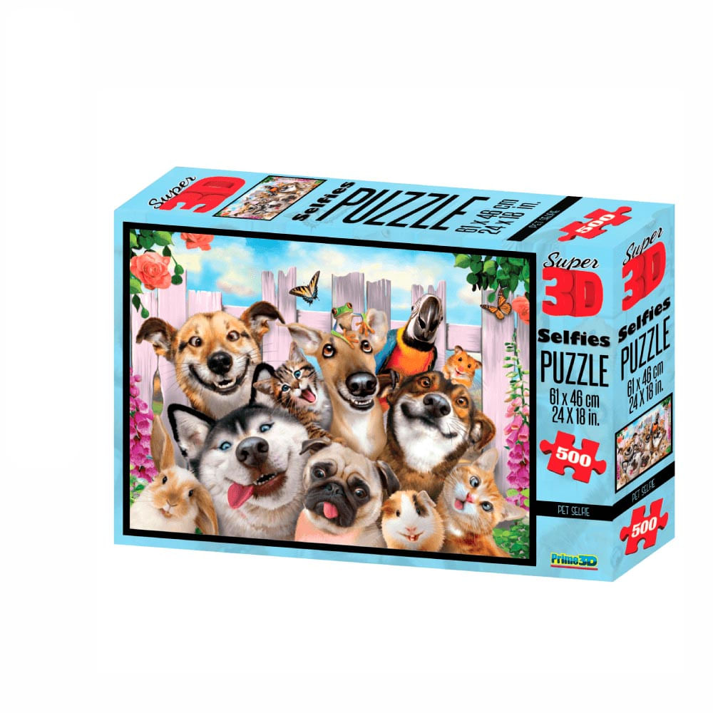 Quebra Cabeça Multikids 3D Pet Selfie 500 Peças