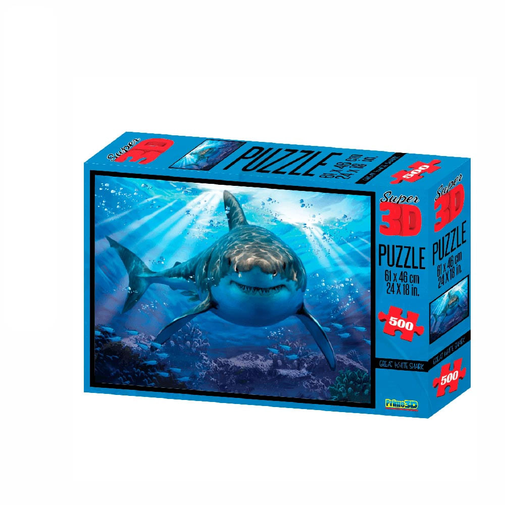 Quebra Cabeça Multikids 3D Tubarão 500 Peças