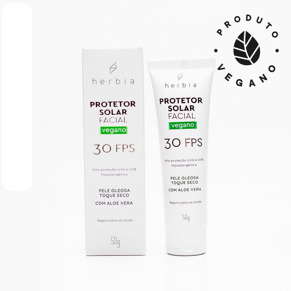 Protetor Solar Facial FPS30 Pele Oleosa Herbia 50g