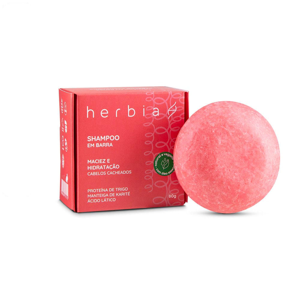 Shampoo em Barra para Cabelos Cacheados Herbia 80g