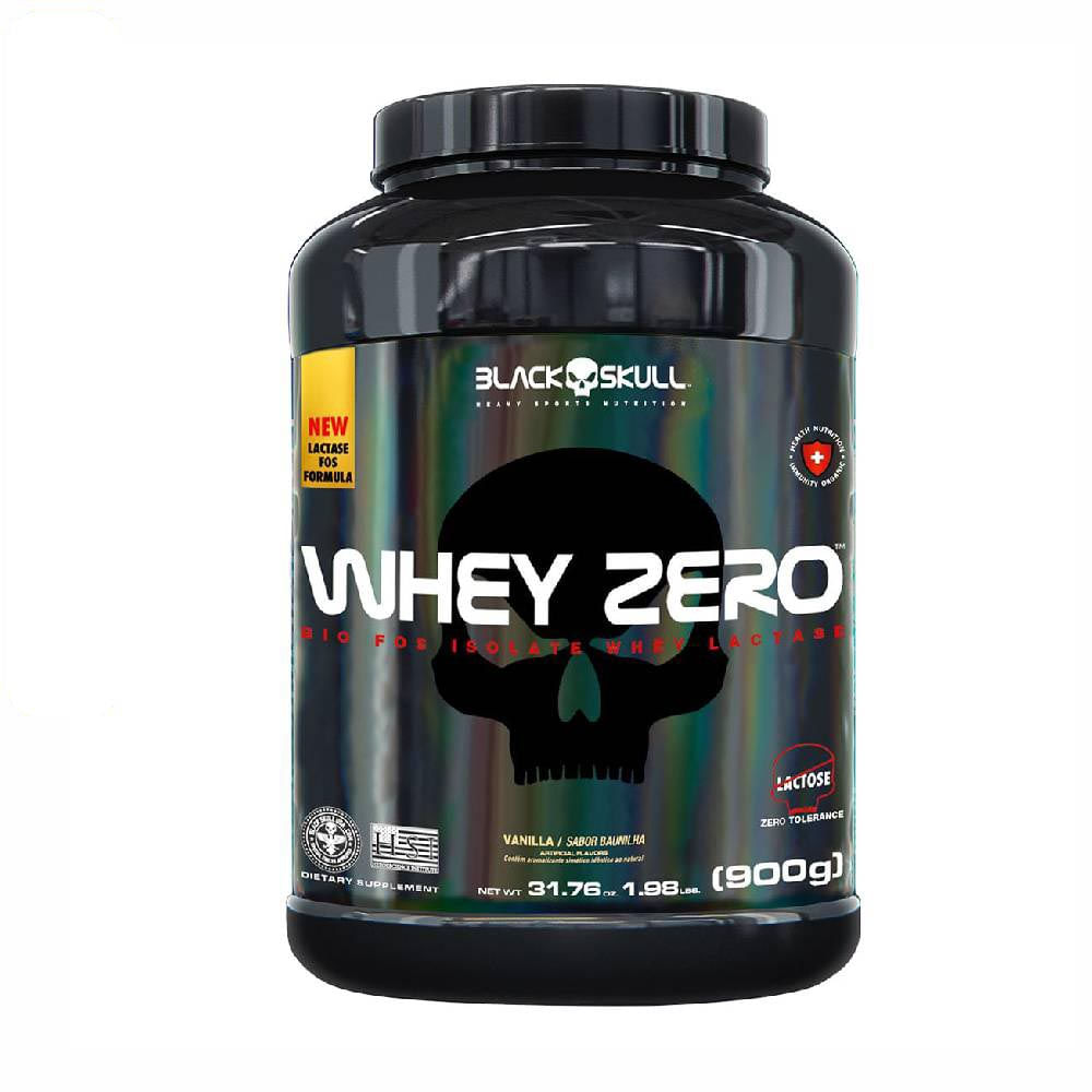 Suplemento Alimentar Whey Zero Baunilha 900G Black Skull