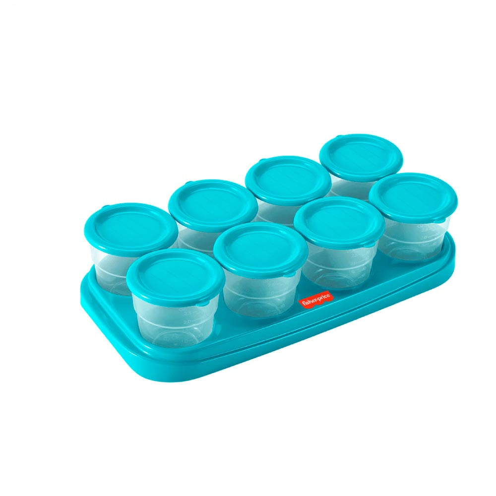 Potes para Congelar Papinha Fisher Price Bandeja Prep & Fresh Azul