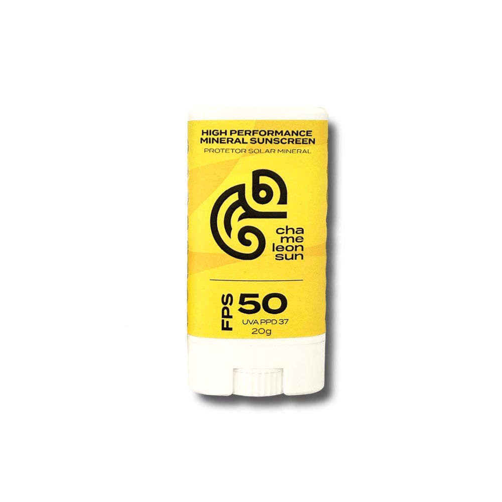Protetor Solar Mineral Chameleon Sun Bege Vegano Em Bastão FPS 50 20g