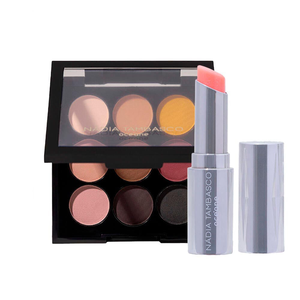 Kit Paleta de Sombras To Go Matte + Revitalizador Labial Nádia Tambasco By Océane Océane