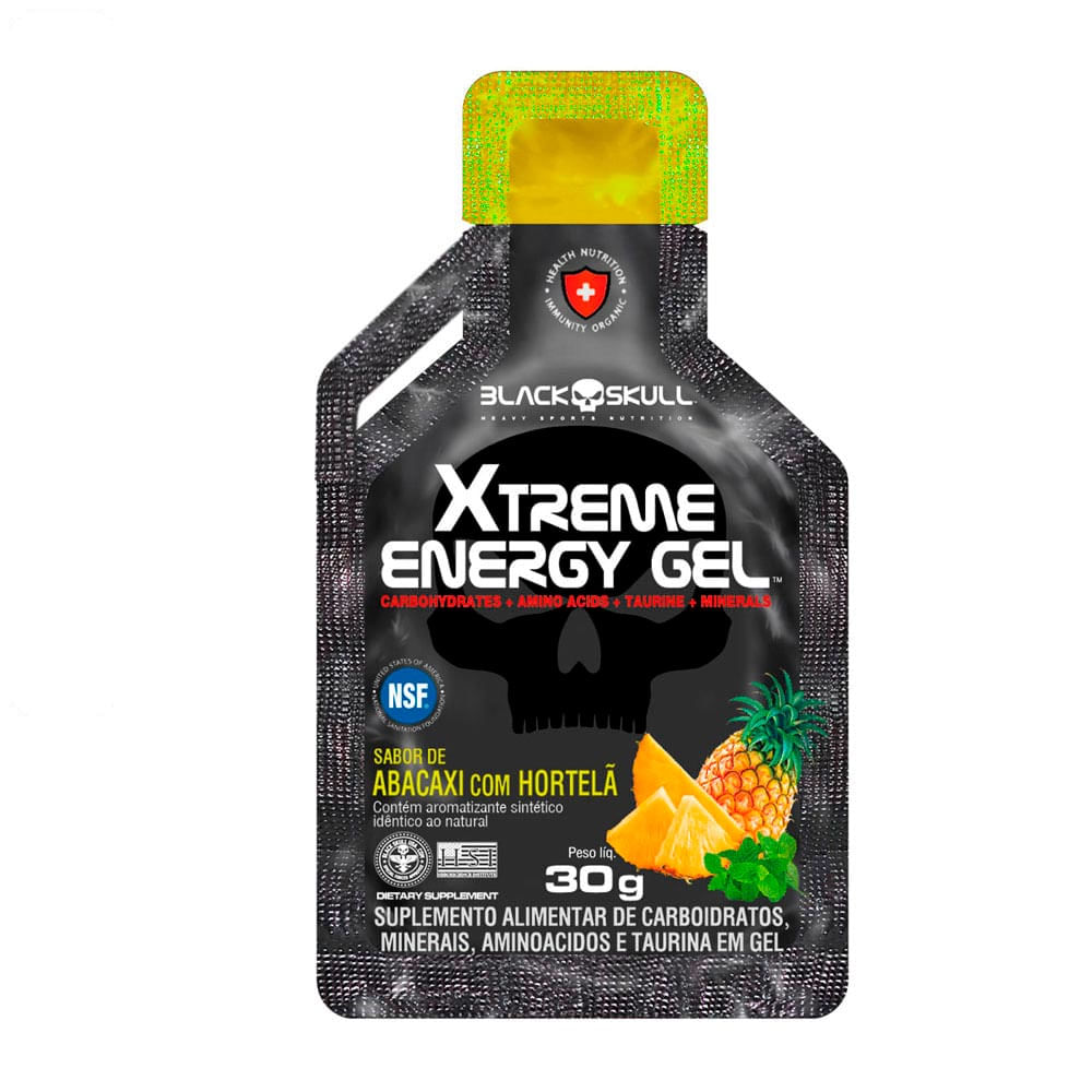 Suplemento Alimentar em Gel Xtreme Energy Gel 10 unidades Sabor Abacaxi