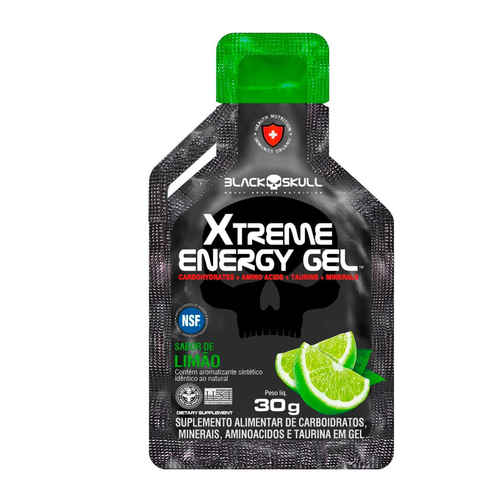 Suplemento Alimentar em Gel Xtreme Energy Gel 10 unidades Sabor Limão