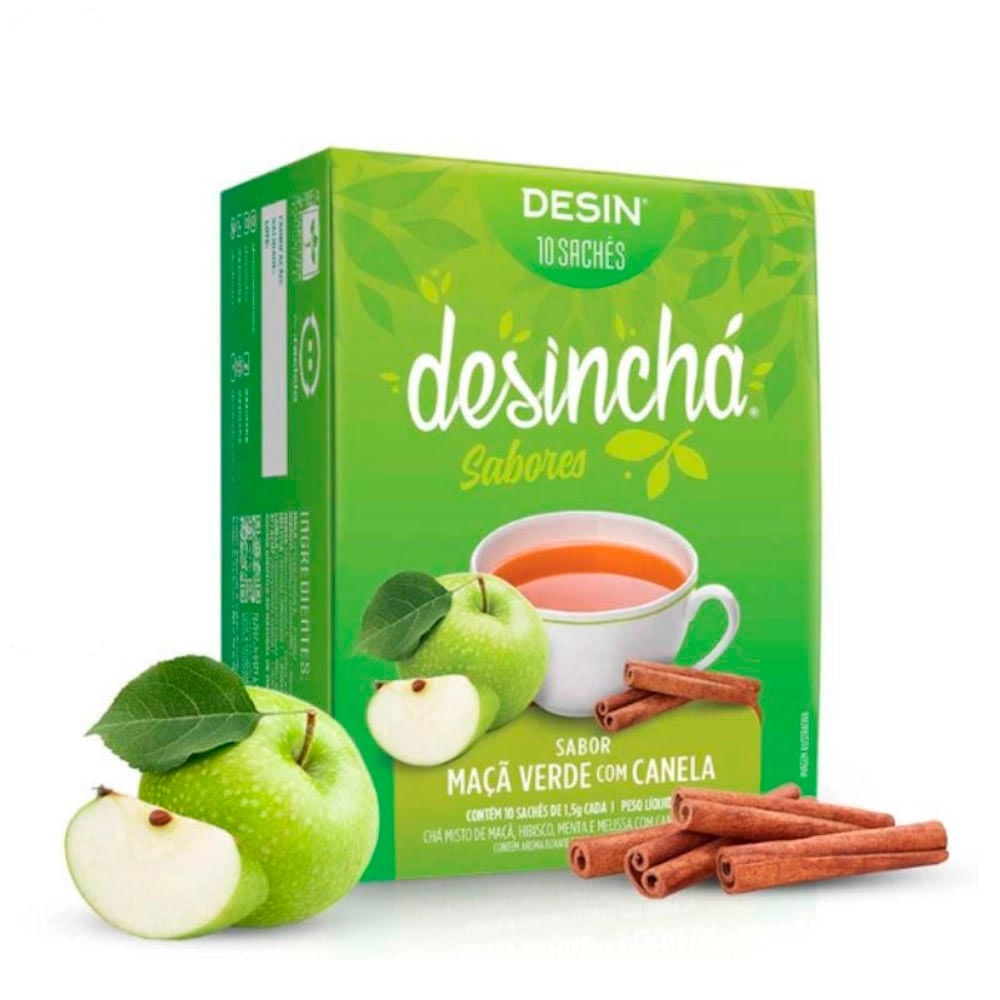 Desinchá Maçã Verde com Canela 10 sachês 15g