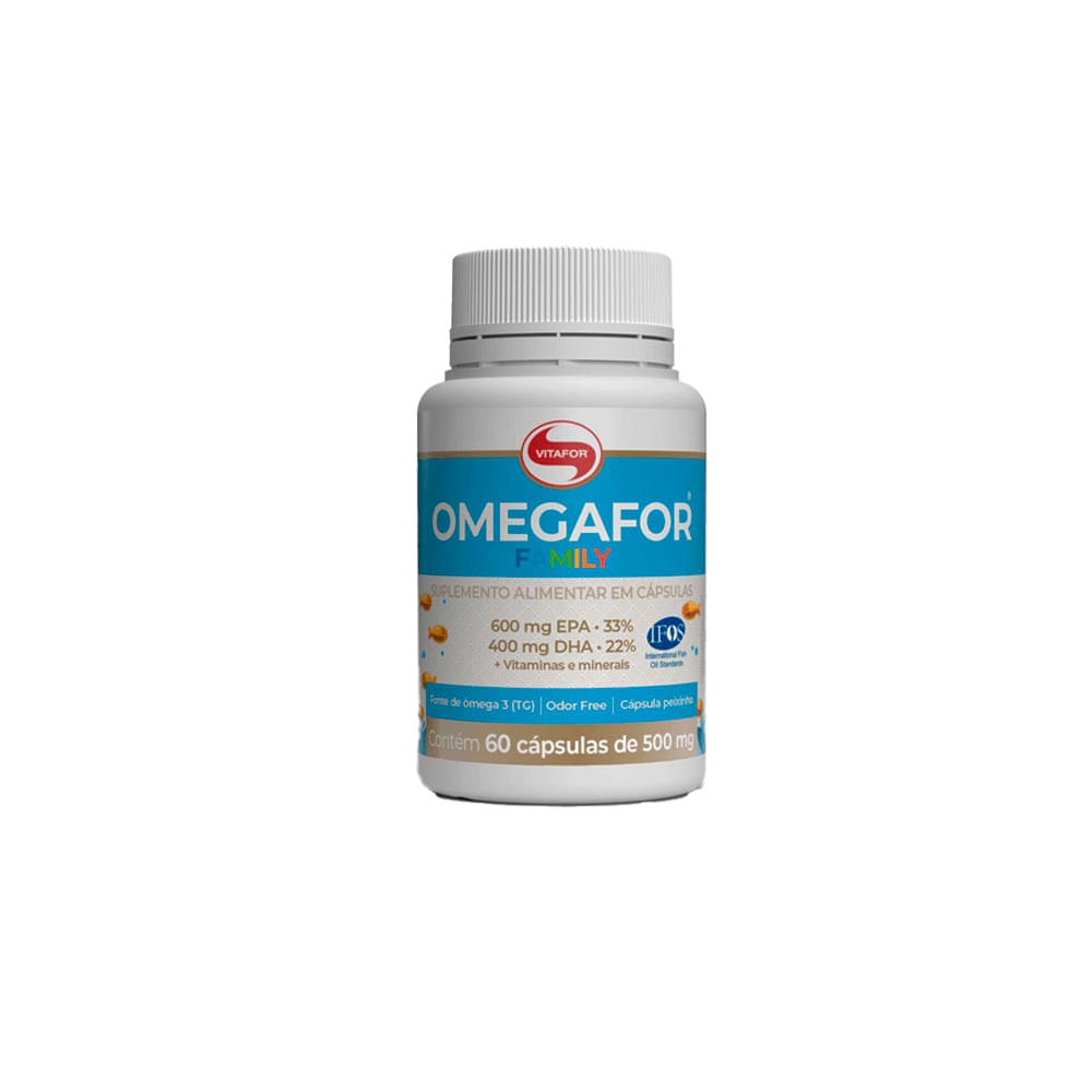 Suplemento Alimentar Omegafor Family Vitafor 500mg com 60 cápsulas