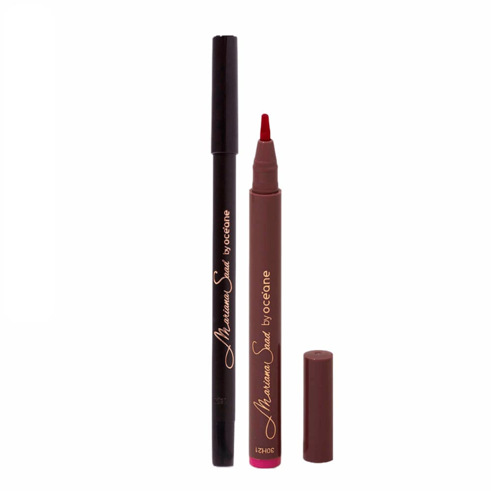 Kit Tinted Pen Rosa + Lápis de Olhos Preto Mariana Saad By Océane