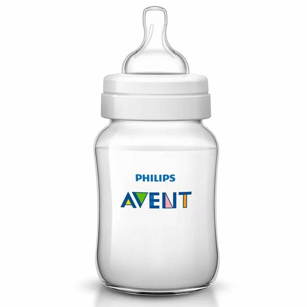 Mamadeira Clássica Transparente Anti Cólica Philips Avent