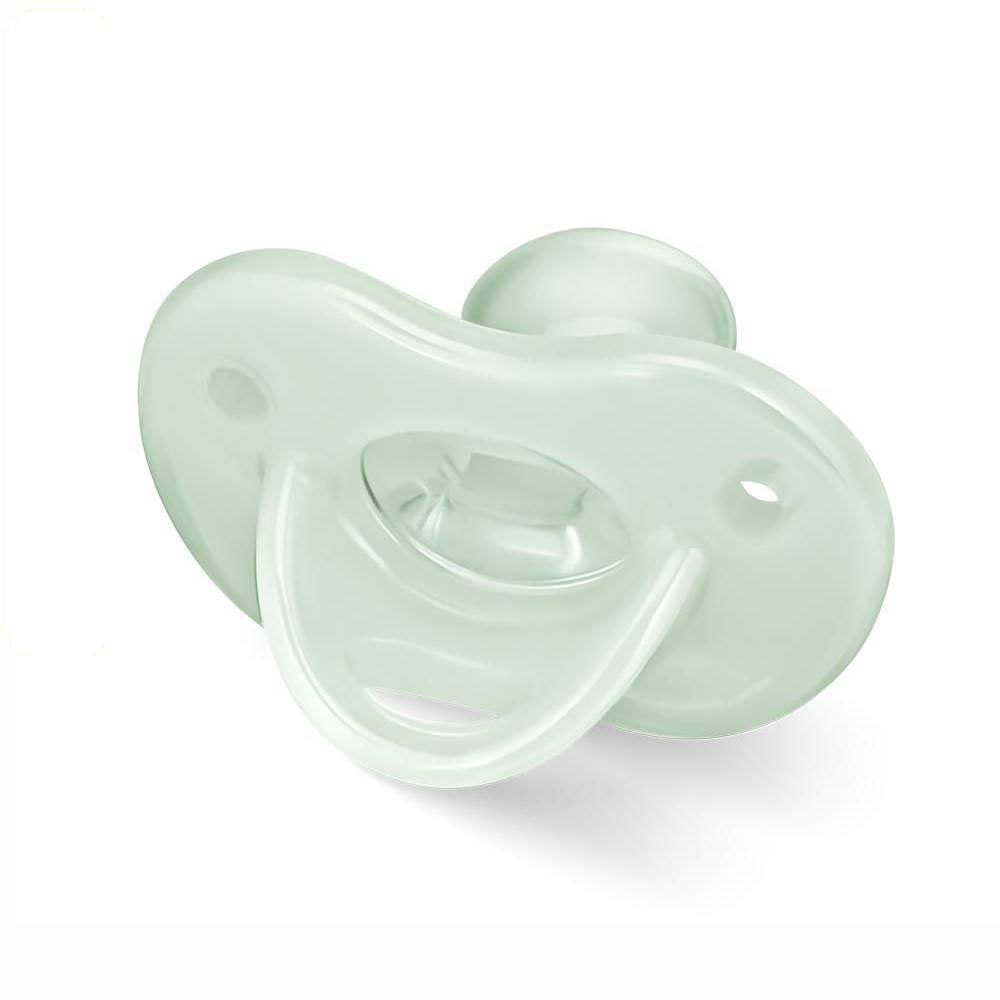 Chupeta Lillo Calming Soft Night Brilha no Escuro Silicone 0 a 6 Meses Branca