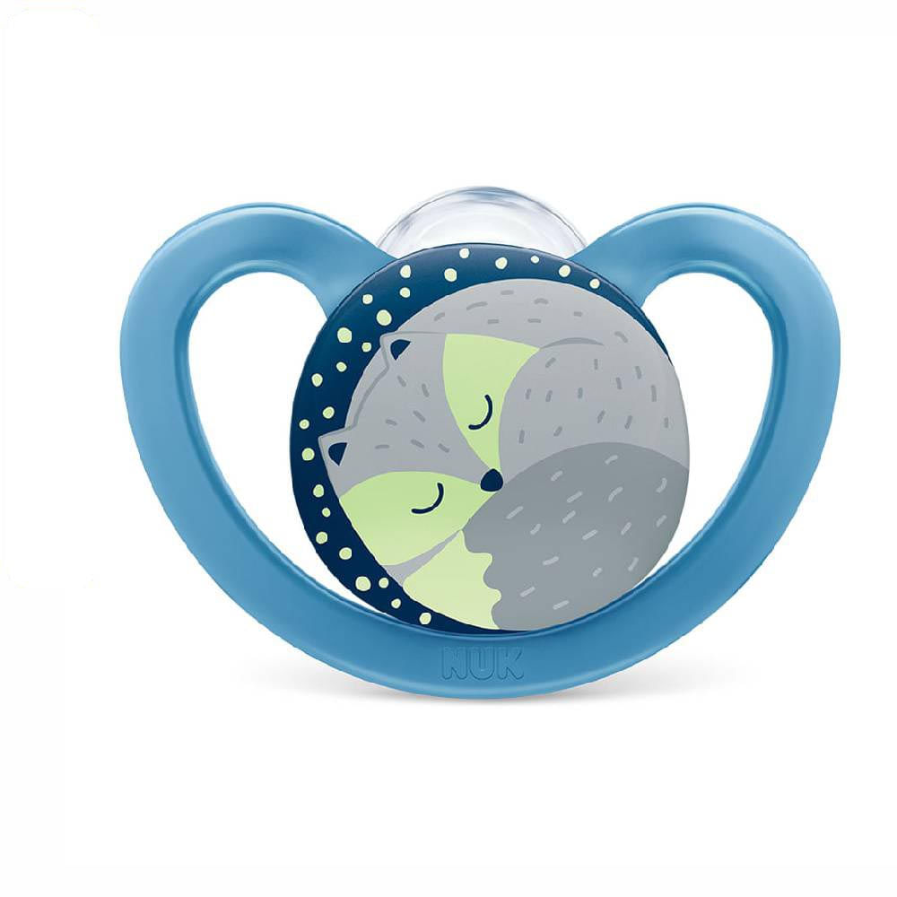 Chupeta Silicone Space Azul Meninos Tam 2 NUK