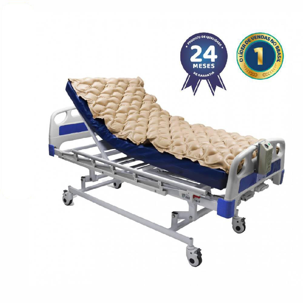 Colchão Pneumático para Tratamento de Escaras até 135 Kg Air Plus Dellamed 220V
