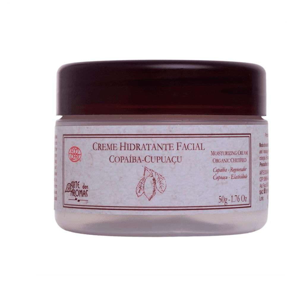 Creme Facial Arte Dos Aromas Orgânico Copaíba E Tea Tree 50G