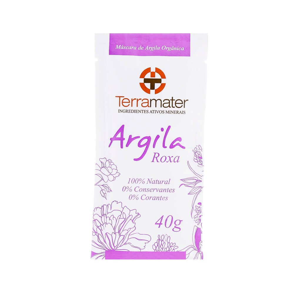 Máscara Facial Terramater Argila Roxa 40G
