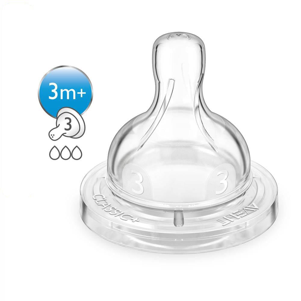 Bico para Mamadeira Anti-Colic Nº 3 2 Unidades Philips Avent