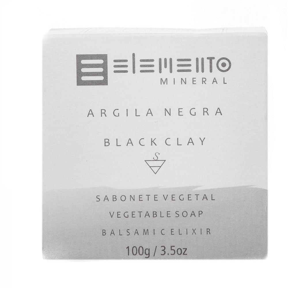 Sabonete De Argila Negra Natural Elemento Mineral 100G