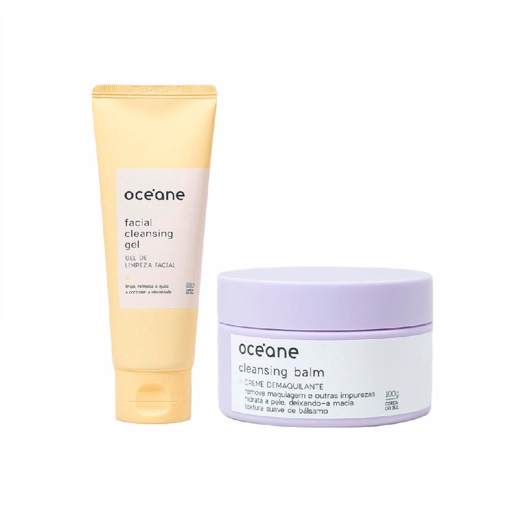 Kit Limpeza Dupla Creme Demaquilante + Gel de Limpeza Facial Océane