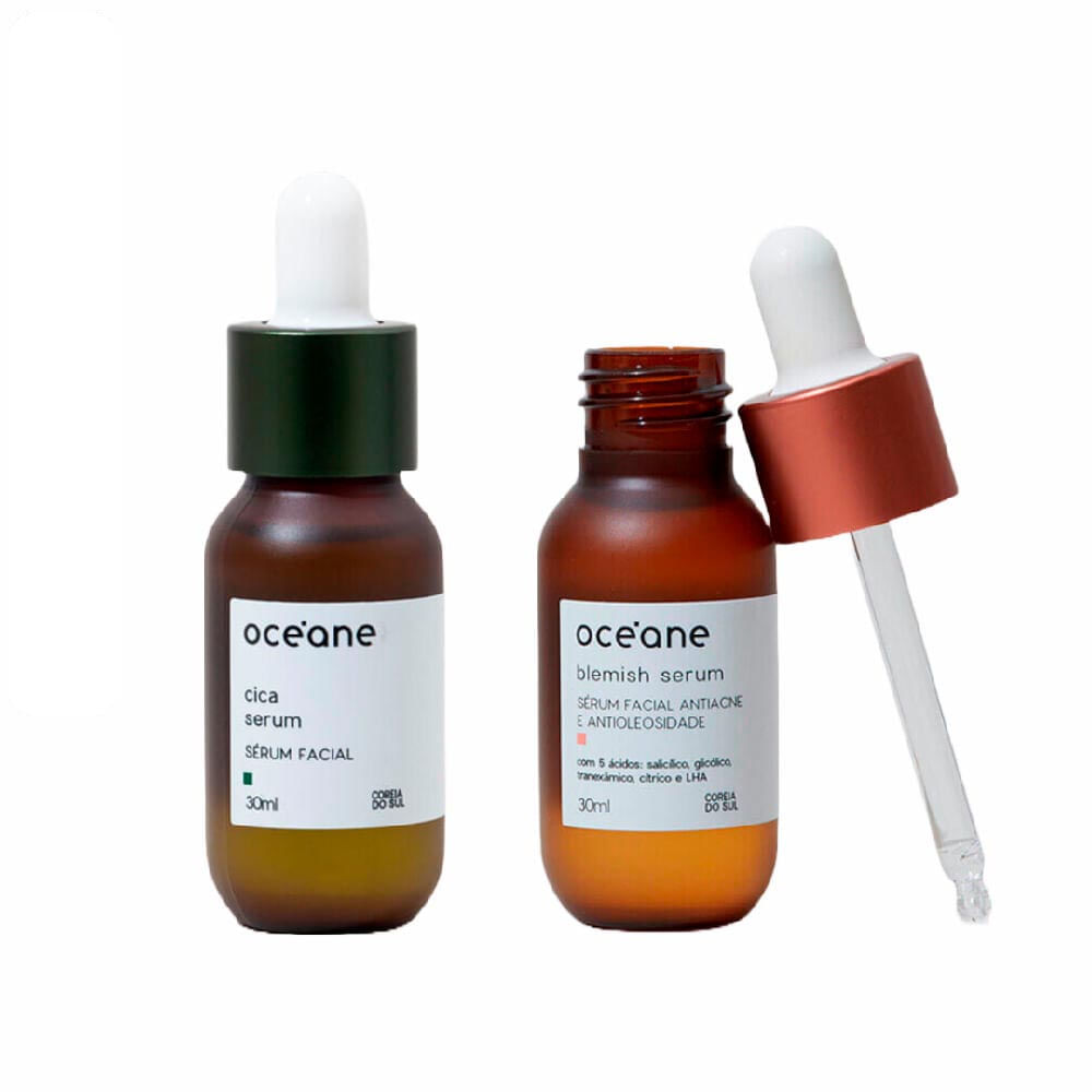 Kit Sérum Antiacne E Antioleosidade + Sérum Facial De Cica Océane