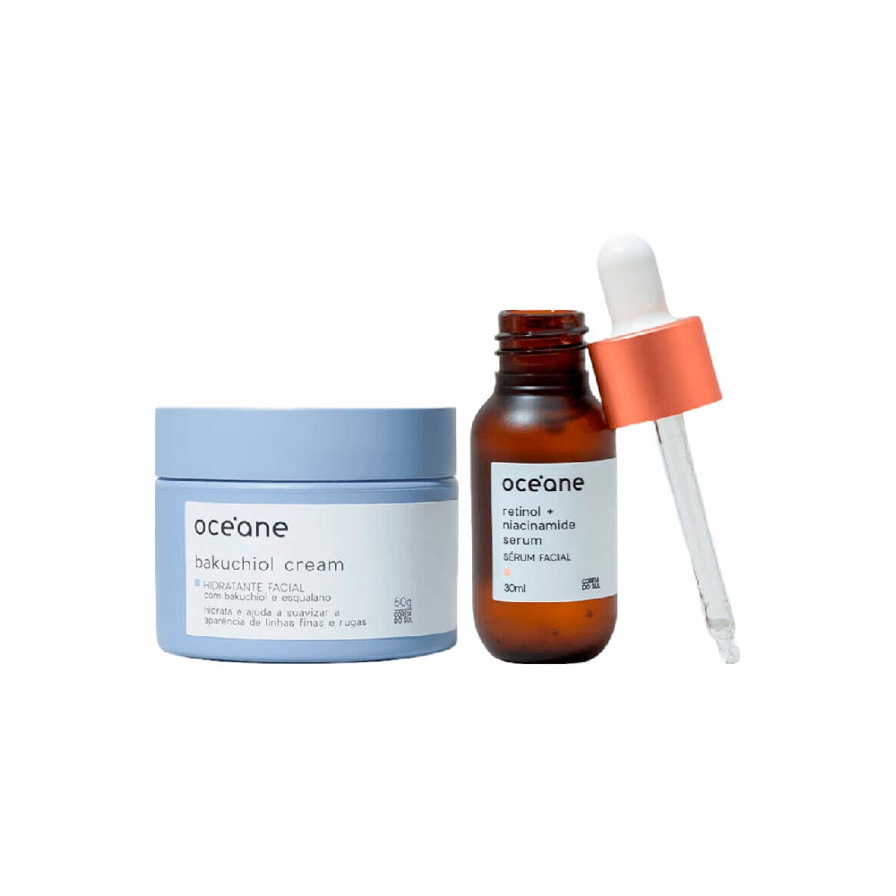Kit Dupla Antissinais Sérum Retinol e Niacinamida + Hidratante Facial com Fito-Retinol Océane