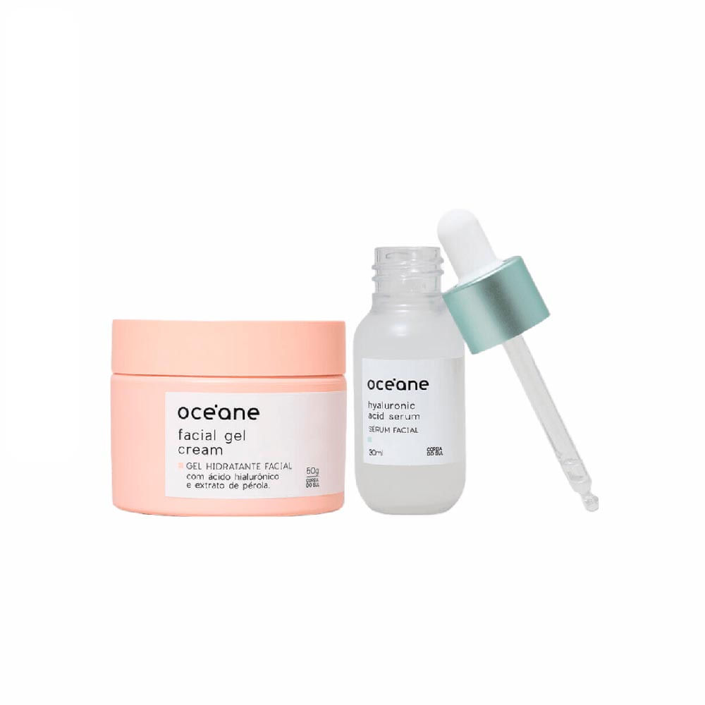 Kit Dupla Super Hidratante Gel Hidratante + Sérum de Ácido Hialurônico Océane