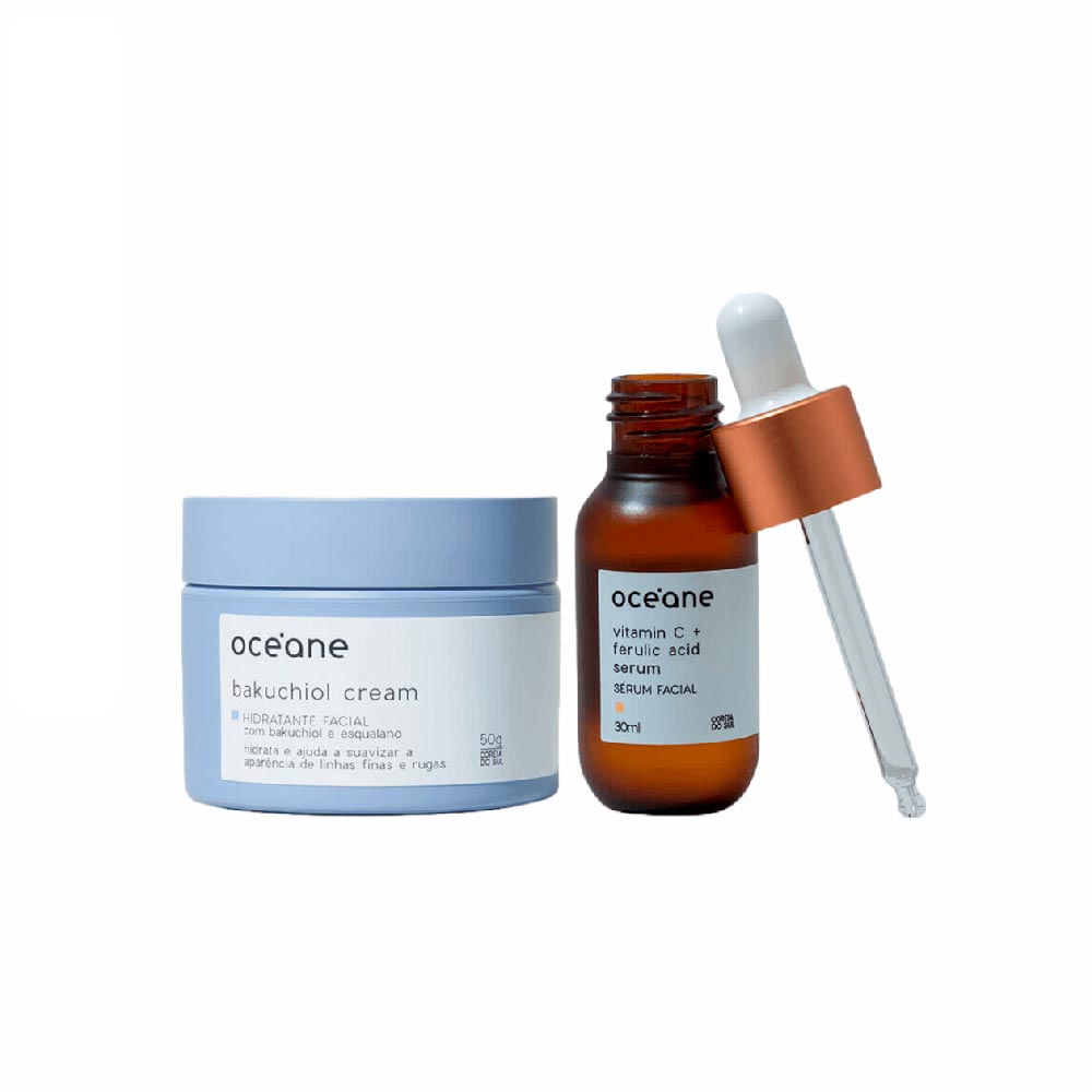 Kit Uniformizador Hidratante Facial Com Fito-retinol + Sérum De Vitamina C E Ácido Ferulico Océane