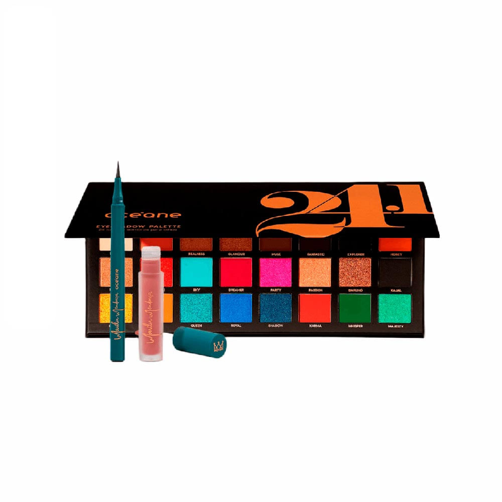 Kit Paleta de Sombras 24.1 + Batom Nude + Caneta Delineadora Marília Mendonça By Océane