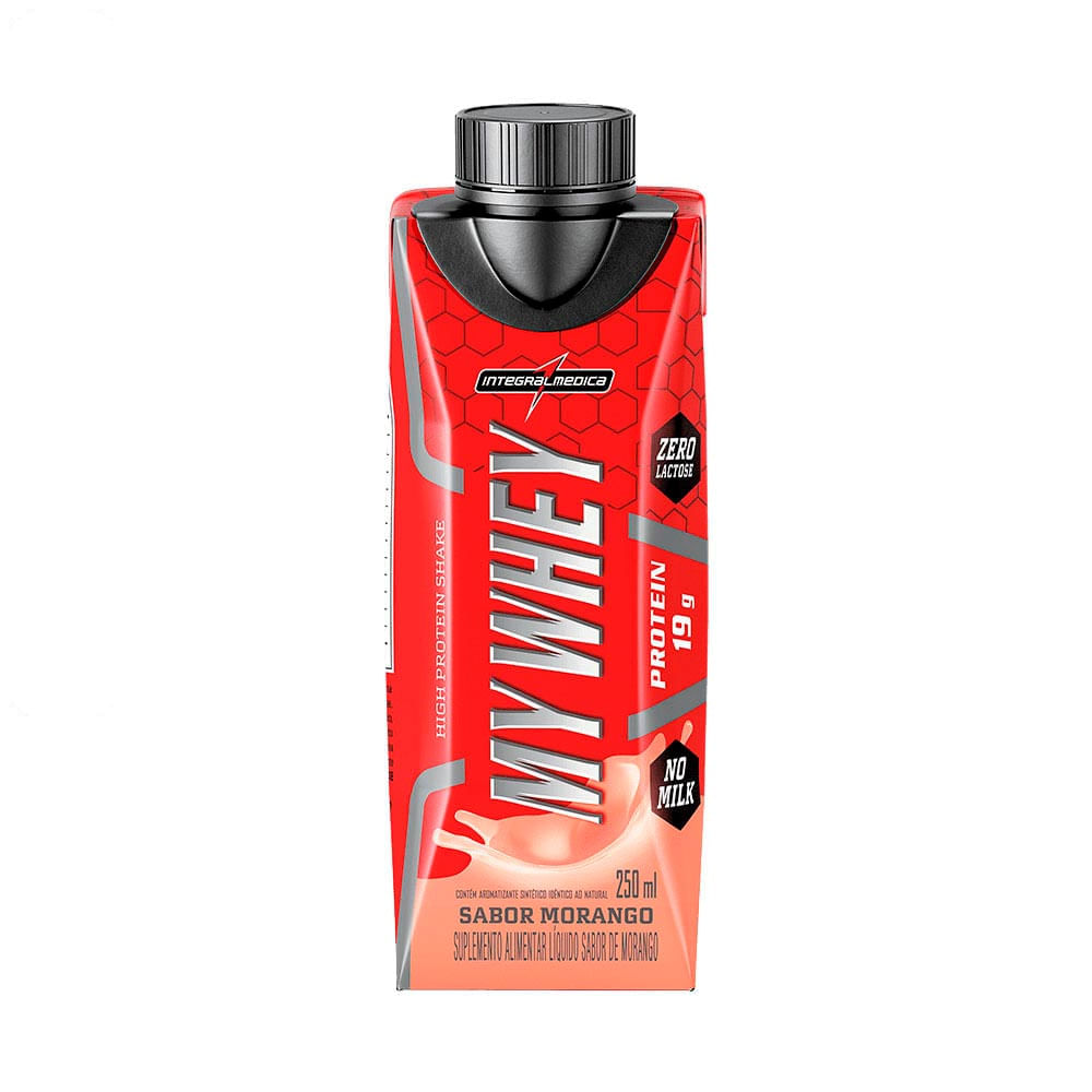 Bebida Proteica My Whey Integralmédica Morango Unitário